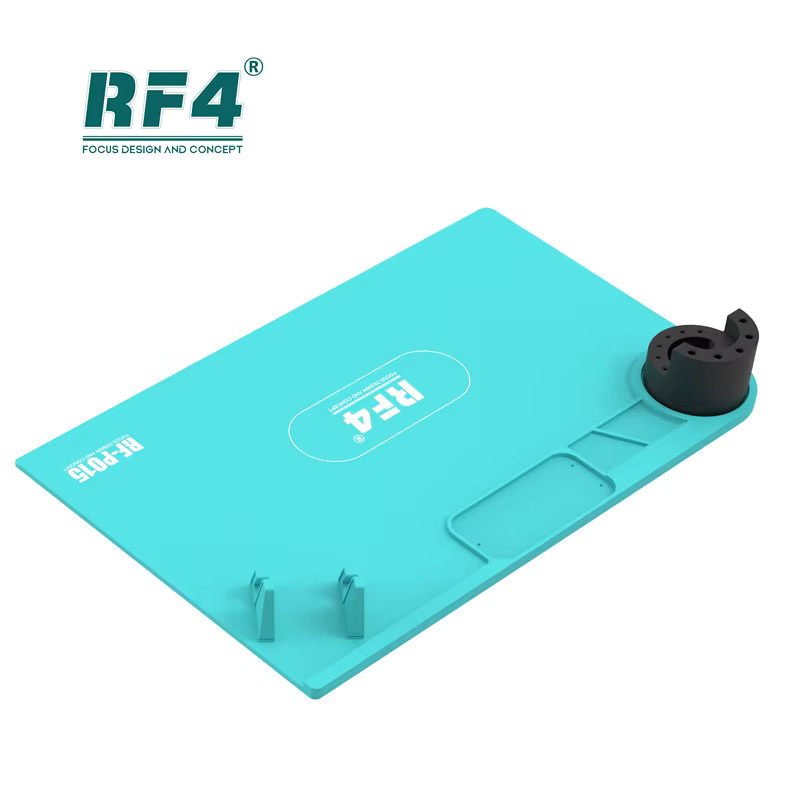 Rf4 Universal Silikon Arbeitsmatte für Handyreparaturen mit Halterung, hitzebeständig, Farbe: Türkis - Bild 2