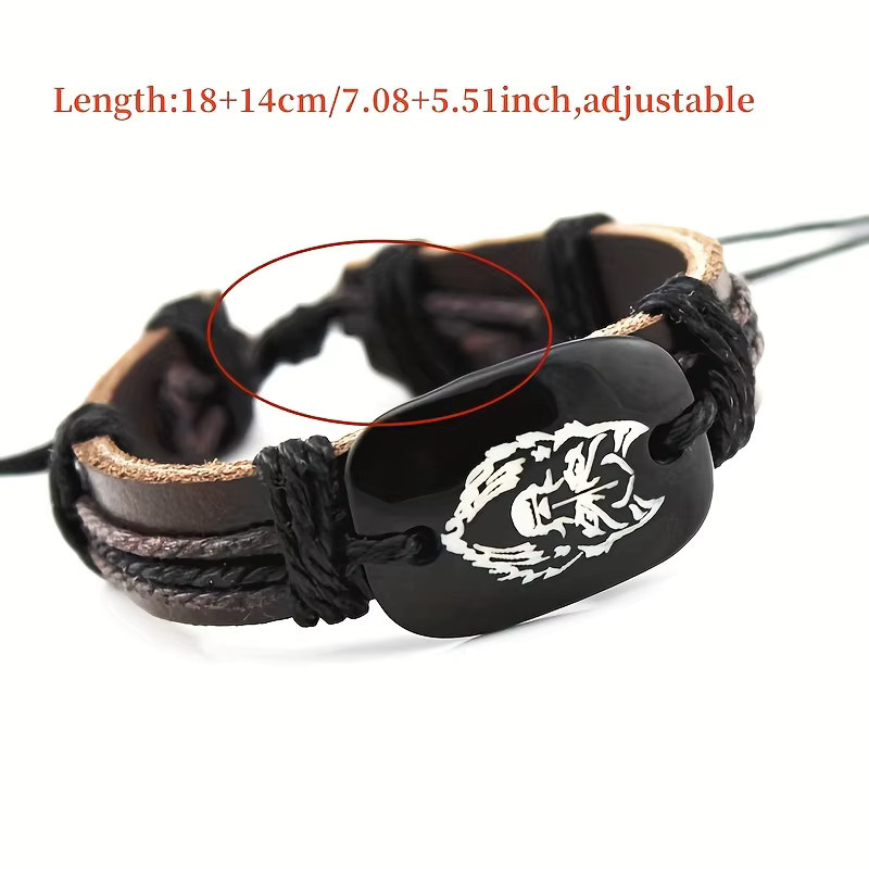 weyena Armband, Leder, Schwarz, Unisex - Bild 3