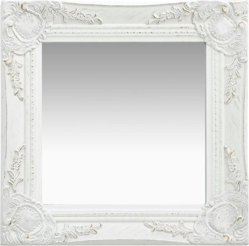 Wandspiegel im Barock-Stil von vidaxl in Weiß, quadratisch, B/H: 40 x 40 cm - Bild 1