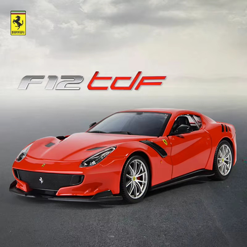 Bburago Ferrari F12 TDF, Sportwagen Modell, 1:24, Metall, Rot - Bild 3