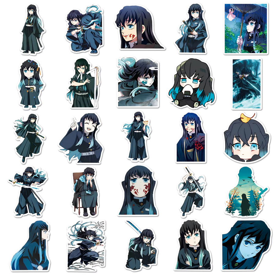 Bandai Demon Slayer Anime Graffiti-Aufkleber, 50 Stück, Tokitou Muichirou Cartoon-Sticker - Bild 3