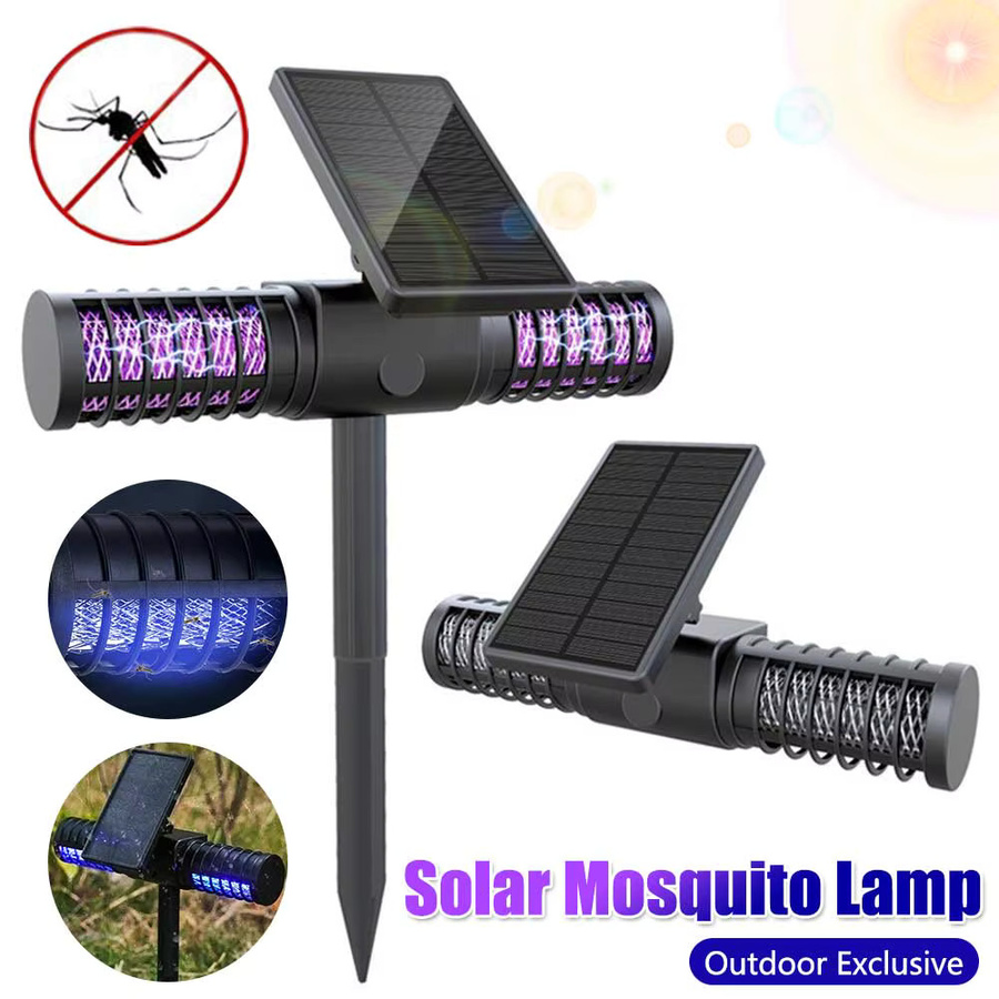 VASTFIRE Solar Moskito Lampe mit UV Licht und Elektro-Schock in Schwarz - Bild 2