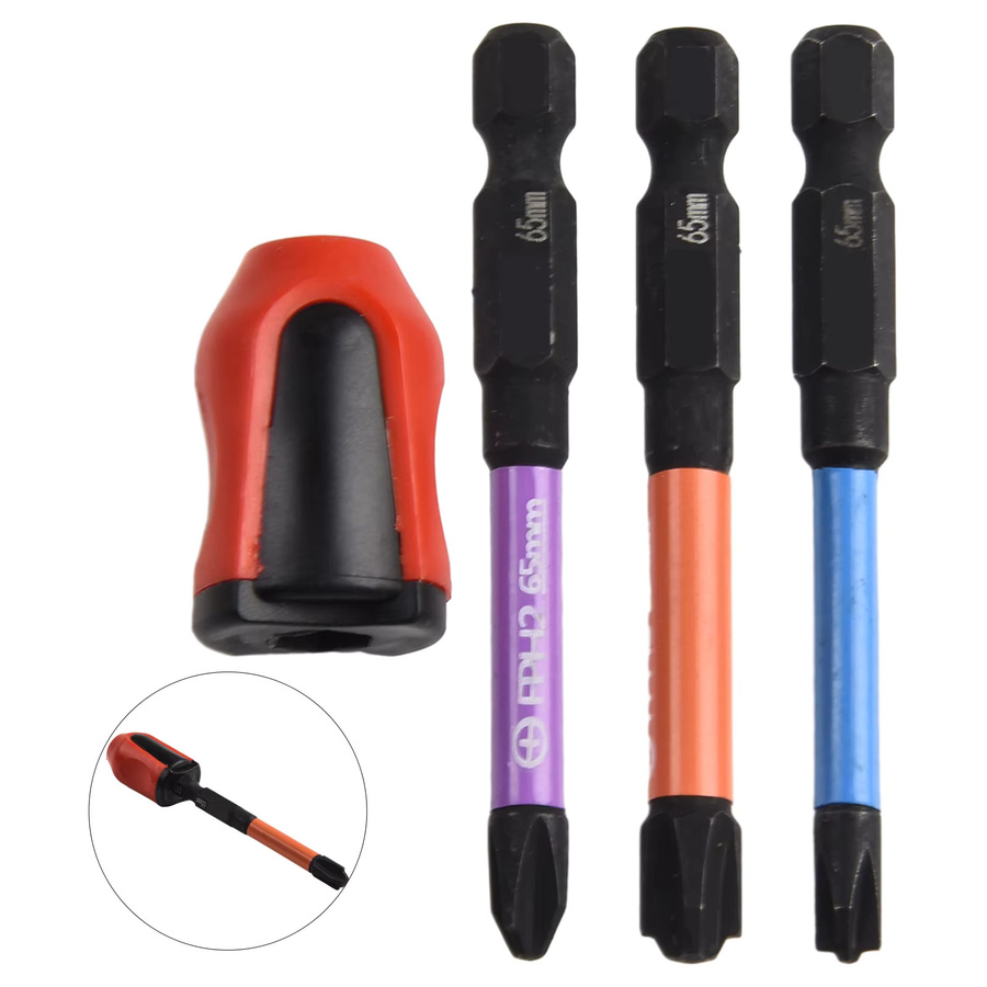 Vibratite Schraubendreher-Set mit Schlitz und Kreuz mit Magnetring in Multicolour, 65/110mm - Bild 2