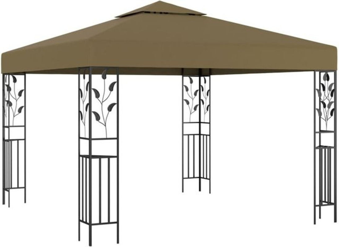 Vidaxl Pavillon in Taupe Meliert aus Stahl und Polyester mit B/T/H: 300 x 300 x 250 cm - Bild 1