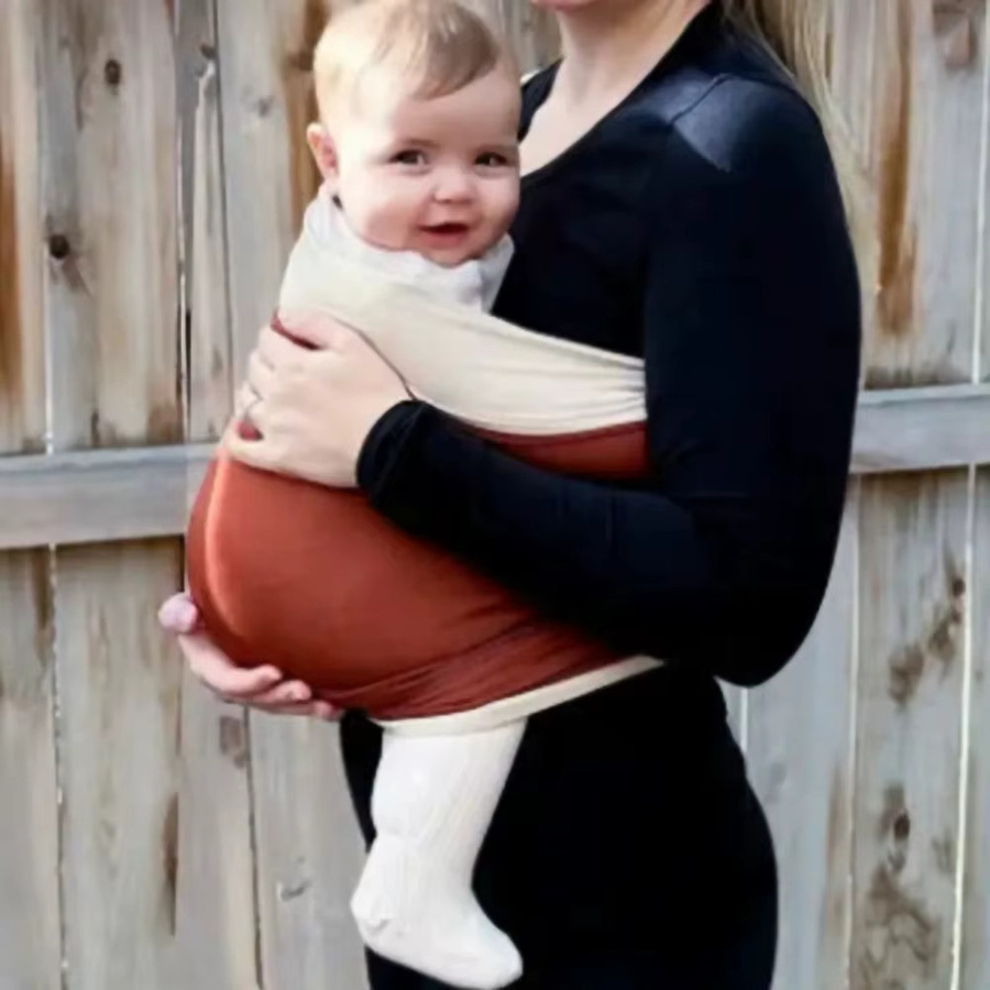 Ergonomische Babytrage Ring Sling Wrap in Rot für Neugeborene und Kleinkinder zur Nutzung als Front- oder Rückentrage - Bild 1