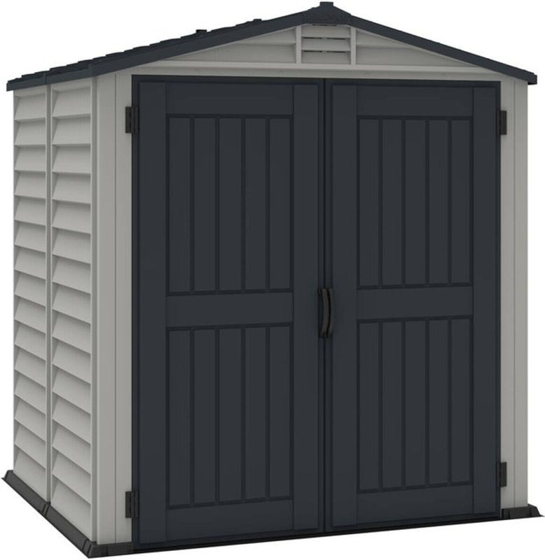 Duramax Kunststoff Gartenhaus Grau mit Drehtüren und Fußbodenplatte, H x B x T: 213 x 186 x 190 cm - Bild 2