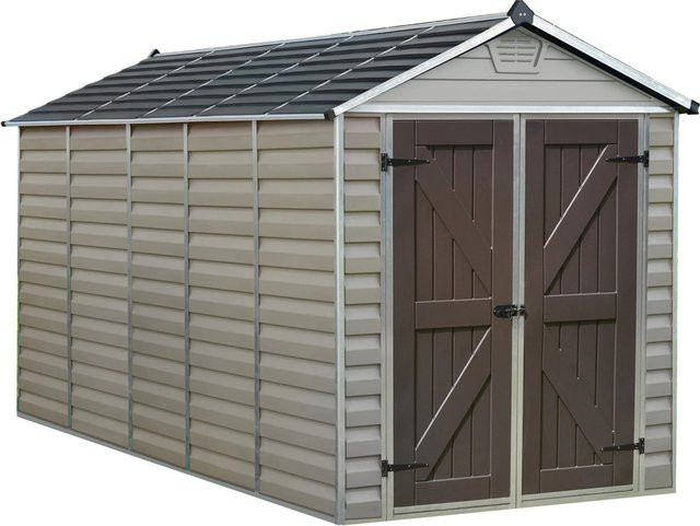 Palram - Canopia Kunststoff-Gerätehaus Skylight mit Satteldach in Beige-Braun, B: 380 cm, T: 190 cm, H: 217 cm - Bild 1