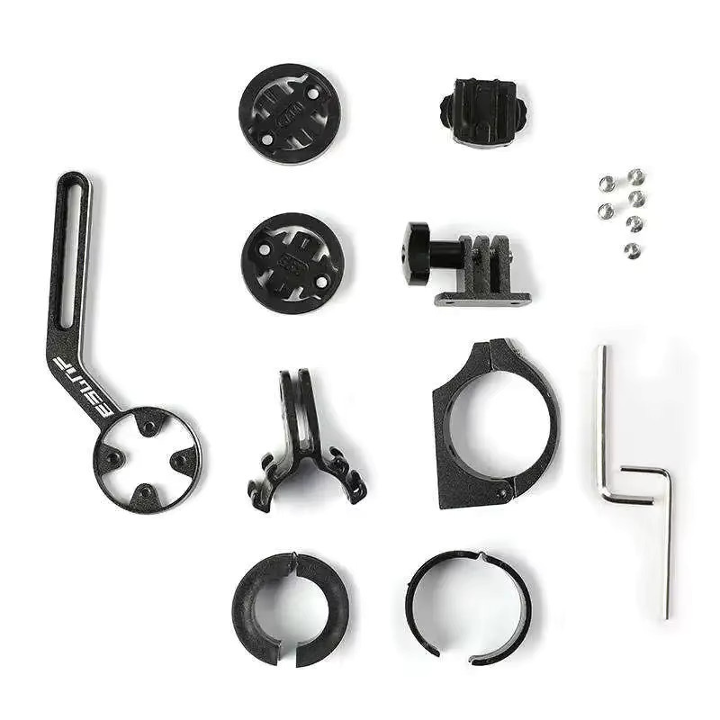 Fahrradcomputerhalter aus Aluminiumlegierung für Garmin und Bryton, Lenkerhalterung in Schwarz - Bild 3