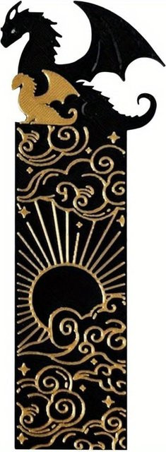 ouyaohong Acryl Lesezeichen Sonne Wolke in Schwarz und Gold mit zweiseitigem Design - Bild 1