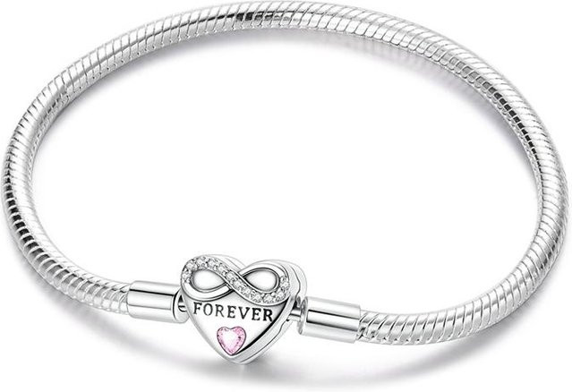 zjy8 Charm-Armband 925 Silber, Zirkonia, Damen, 20 cm - Bild 1