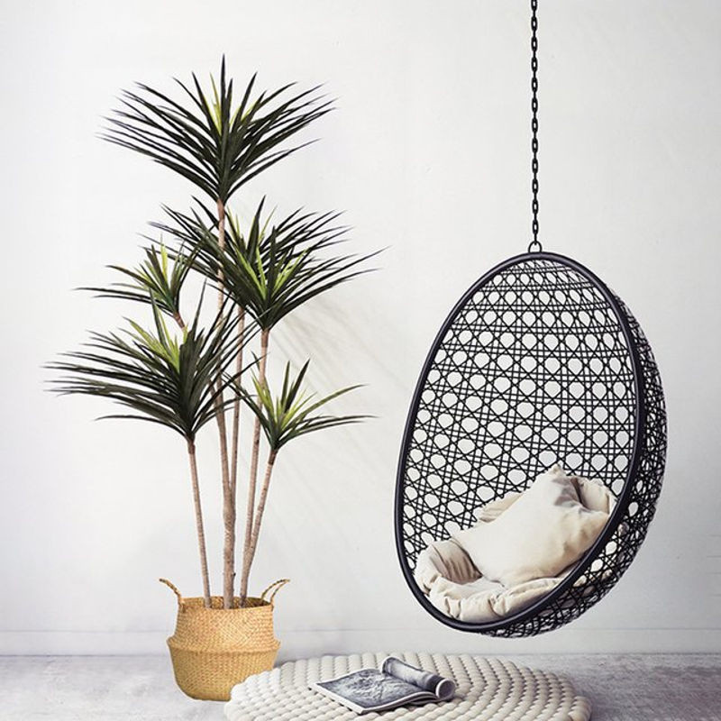 Künstliche Dracaena-Pflanze von ON-Merit in Grün, tropischer Topfbaum aus Kunststoff für deine Innendekoration und deinen Garten - Bild 1
