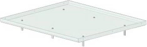 Siemens Dachwanne 8MF1040-2VH aus Stahl in Lichtgrau, B/T/H: 40,0 x 100,0 x 19,5 cm - Bild 1