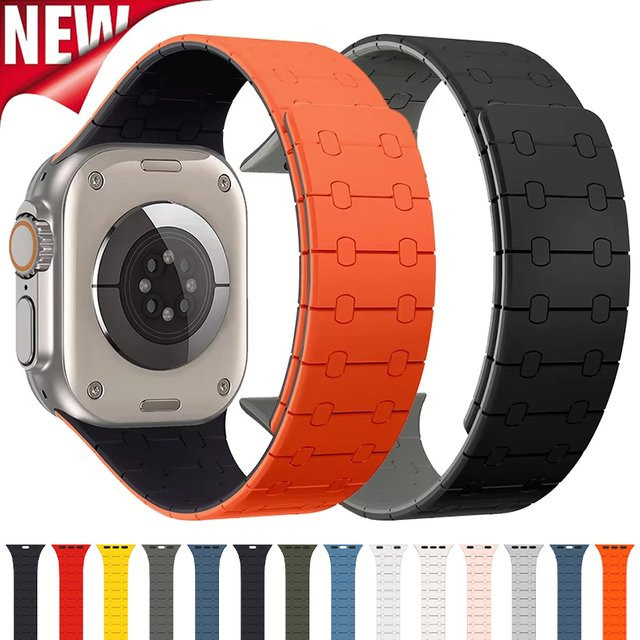 CAOWTAN Uhrenarmband Silikon, Schwarz, Unisex - Bild 1