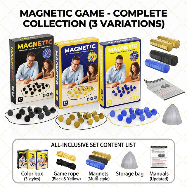 Magnetstein-Spiel, Magnetbrett-Strategiespiel, ab 8 Jahren - Bild 1