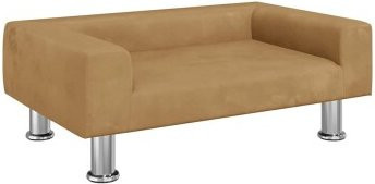 VidaXL Hundebett Sofa in Braun mit Samtbezug, B/T/H: 45 x 45 x 26,5 cm - Bild 1
