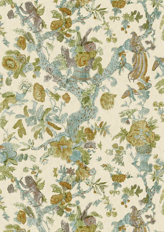 Lewis & Wood Tapete Wild Thing Ginger Kiwi in Multicolour mit Tier- und Botanikmotiven - Bild 2