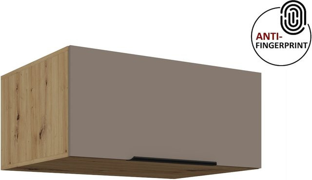 Küchen Aufsatzschrank ARIA in Sandgrau matt mit Anti-Fingerprint-Beschichtung, Breite: 80 cm - Bild 1