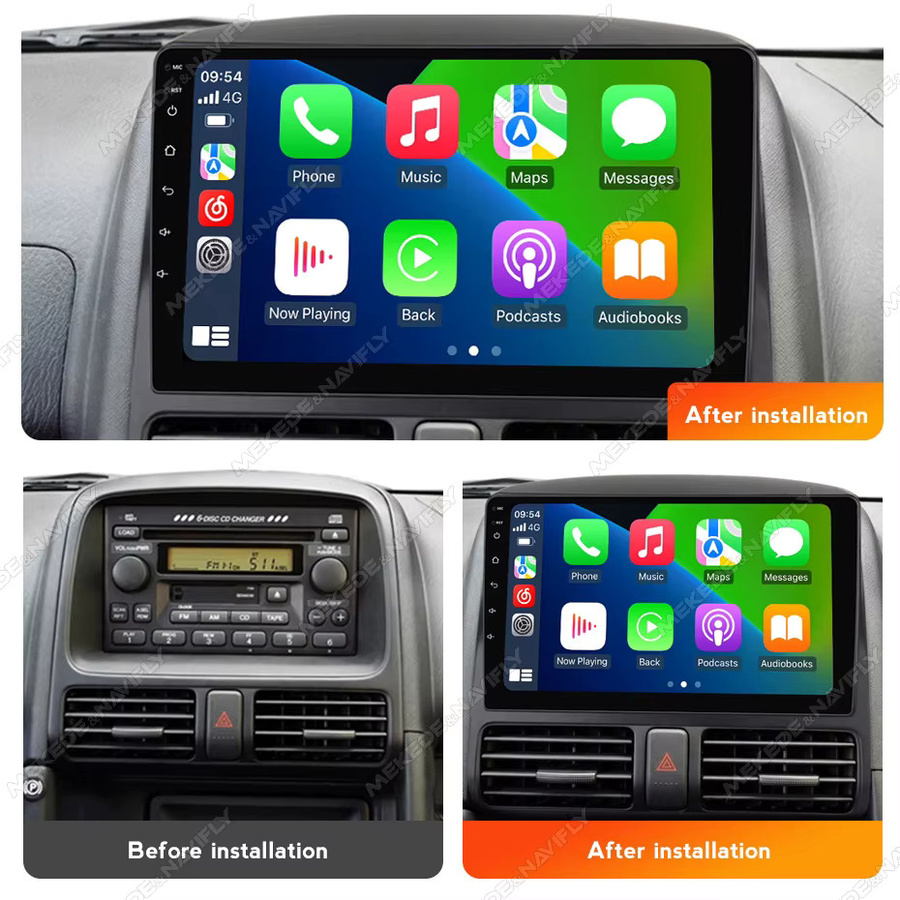 MEKEDE NAVIFLY Android 14 Autoradio für Honda CR-V 2 (2001-2006), 2 Din Multimedia-System mit Carplay und GPS, Schwarz - Bild 2