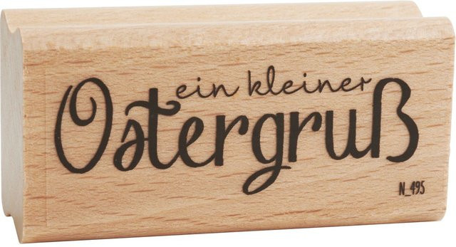 Holzstempel Ein kleiner Ostergruß in Beige aus Holz und Naturkautschuk - Bild 1