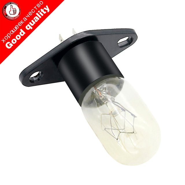BPfire Ersatz-Glühbirne für Mikrowellenherd und Kühlschrank, 20W, 230V, transparentes Glas, passend für LG, Galanz, Midea und Samsung - Bild 1