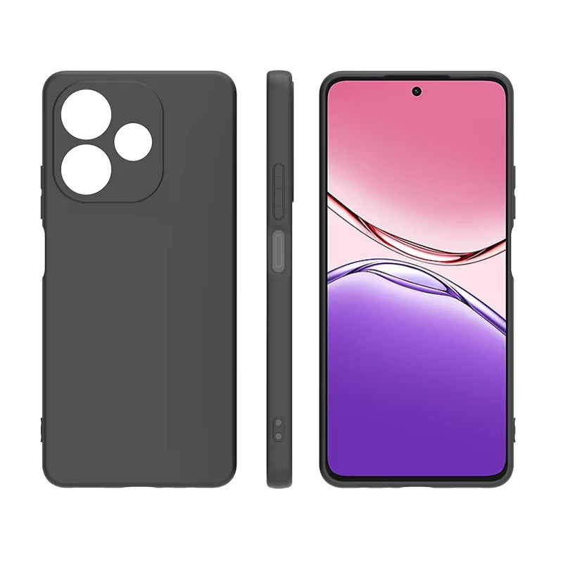 Schutzhülle für OPPO Reno 13F und Realme 14 Pro Plus 5G Neo7 C75, Weiche TPU Handyhülle in Schwarz Matt - Bild 2