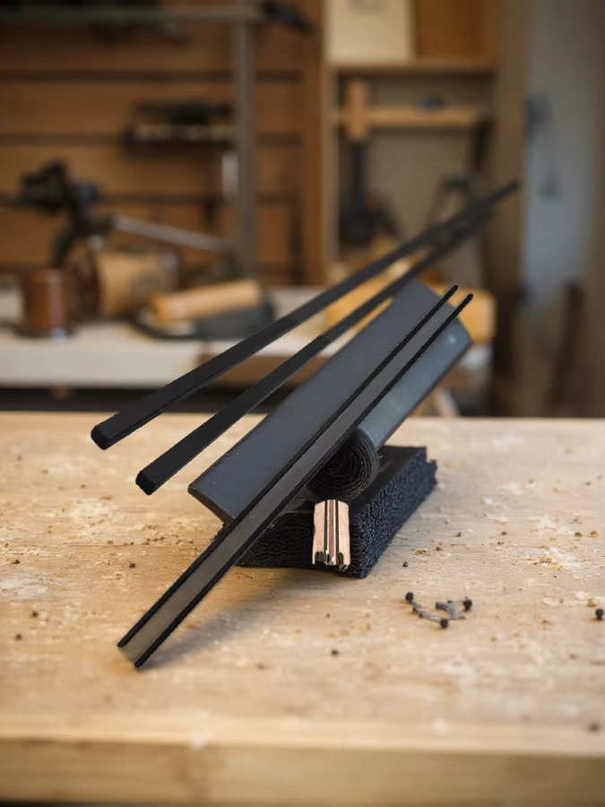 HUATOOL 2er-Set Carbonfaser Bassgitarren-Halsversteifung mit Einstellhebel in Schwarz, Breite: 46,0 cm bis 64,0 cm - Bild 2