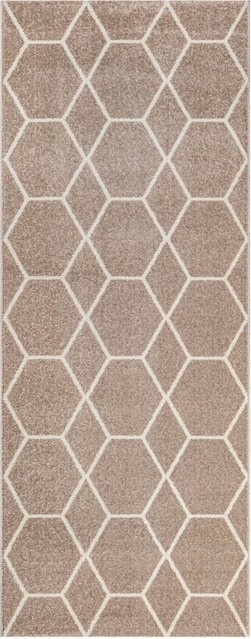 Sanat Teppich Trellis in Beige mit modernem Design, pflegeleicht und strapazierfähig, Breite: 80 cm, Länge: 200 cm - Bild 1