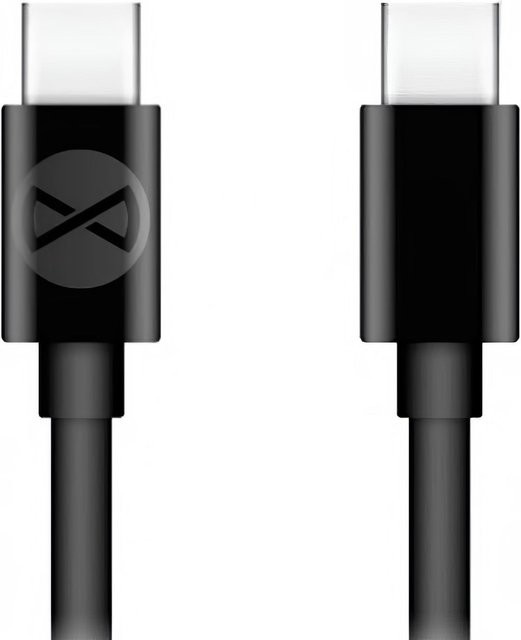 Forever USB-C auf USB-C Daten- und Ladekabel, 60W, 1m, Schwarz - Bild 1