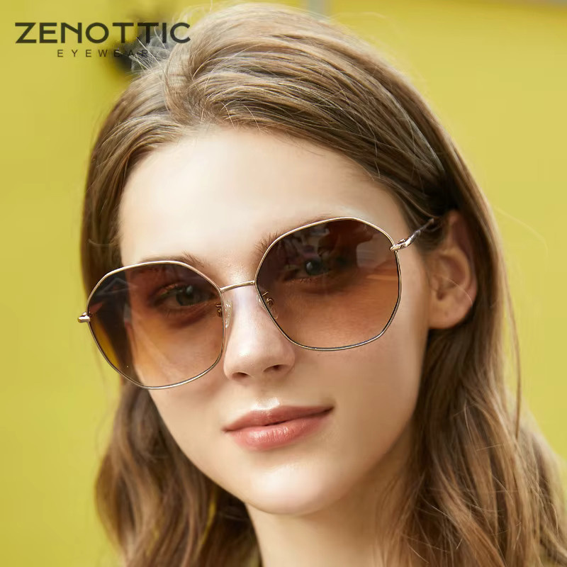 ZENOTTIC Sonnenbrille Butterfly, Vollrand, Metall, transparent, Damen - Bild 3
