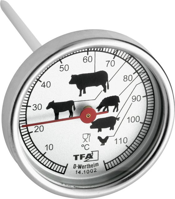 TFA Bratenthermometer aus Edelstahl in Silber - Bild 1