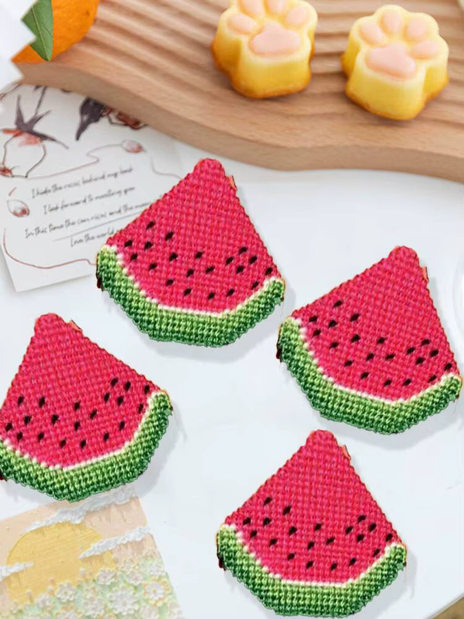 EverShine 4-teiliges DIY-Kreuzstich-Set mit Wassermelonenmuster für Untersetzer in Multicolour - Bild 3