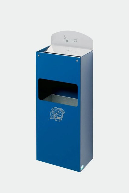 PROREGAL Wandaschener aus verzinktem Stahl in Blau mit Schild, H x B x T: 55 x 14,5 x 22 cm - Bild 1