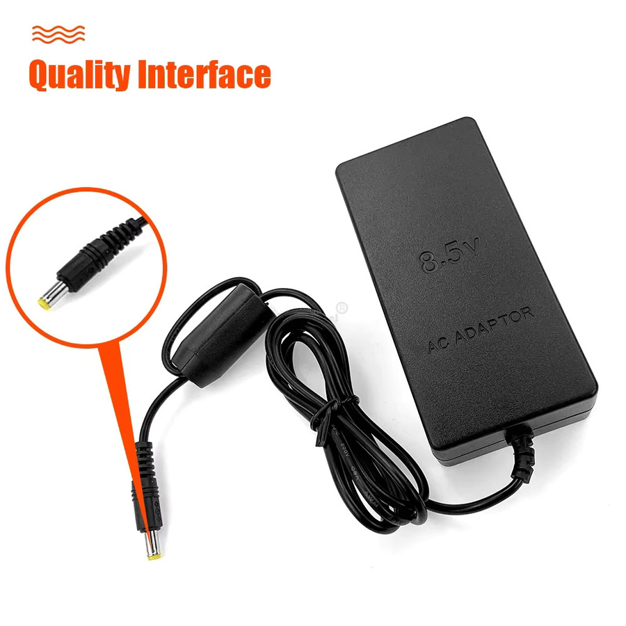 HeroAngel Netzteil für PS2 Slim 70000 Konsole, Ersatz-AC-Adapter Ladekabel in Schwarz, 8,5 V DC, 100-240 V - Bild 3