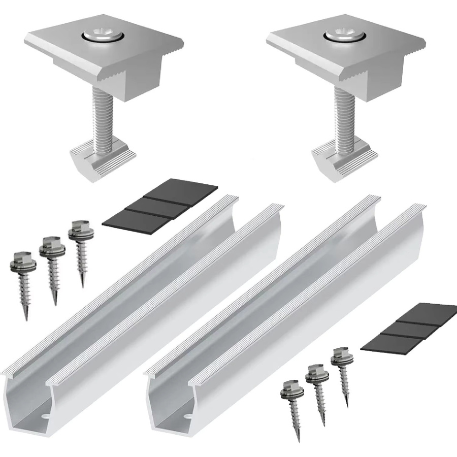 Solar Panel Racking Photovoltaik Montage Halterung aus Aluminium in Silber - Bild 2