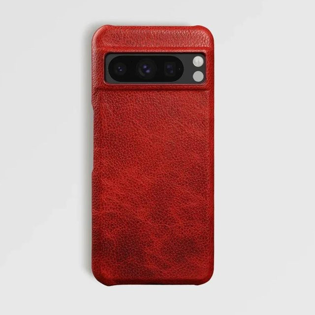 Premium Rindsleder Handyhülle für Google Pixel 8 Pro 7 6 Pro 7A 6A 5A 9a in Rot - Bild 1