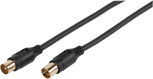 Vivanco TV und Radio Antennenkabel 90dB in Schwarz, Länge: 10 m - Bild 1