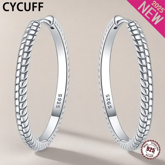 Cycuff Creolen, 925 Silber, Zirkonia, Damen - Bild 1