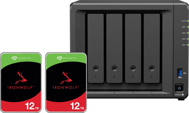 Synology DS925+ NAS-System mit Seagate Ironwolf 12 TB HDD Doppelpack - Bild 1