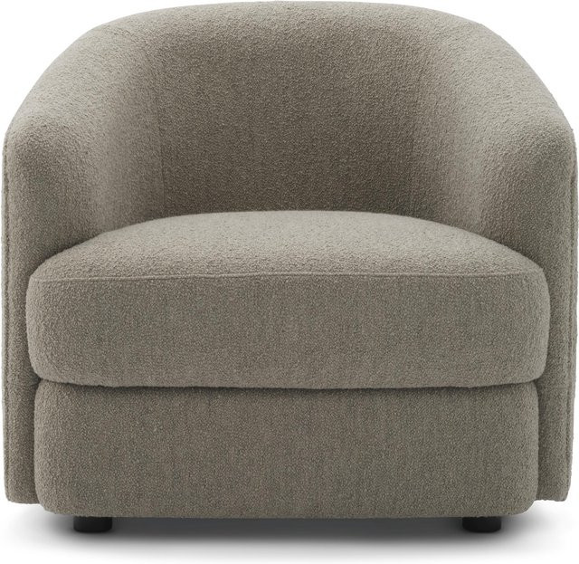 New Works Covent Lounge Chair in Braun mit Stoffbezug und Armlehnen im skandinavischen Design - Bild 1
