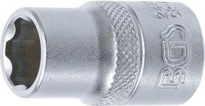 BGS Super Lock Steckschlüssel-Einsatz aus Chrom-Vanadium mit 1/2 Zoll Antrieb und 13 mm Schlüsselweite in Silber - Bild 1