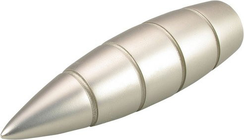 LIEDECO Endstück Bullet mit Rille aus Metall in Silber matt - Bild 1