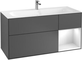 V&B Waschtischunterschrank Finion mit Wandbeleuchtung, Weiß lackiert, B/H: 119,6 x 49,8 cm - Bild 1