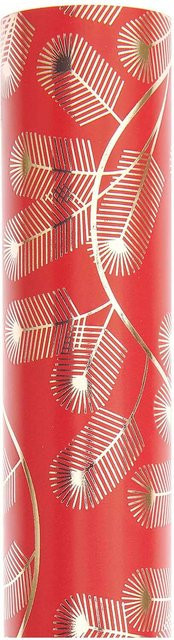 Rico Design Paper Poetry Geschenkpapier Tannenzweige Rot B: 70 cm, L: 200 cm - Bild 1