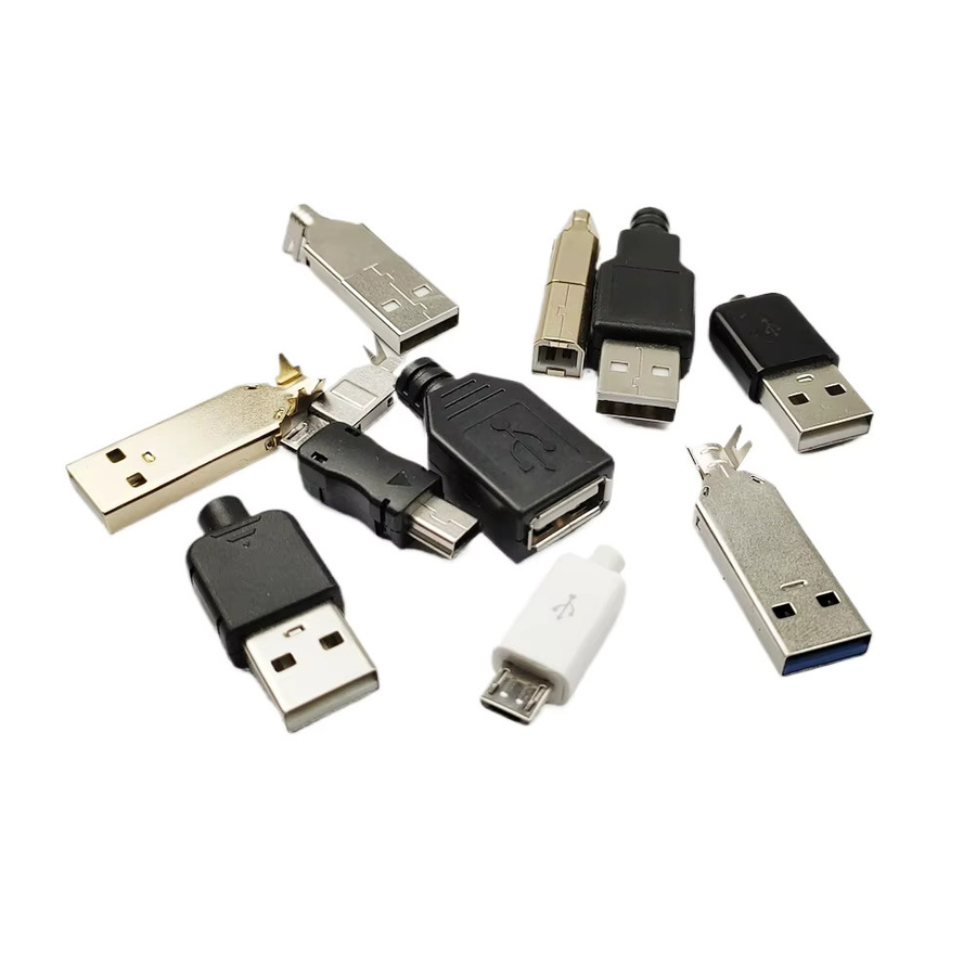5er Set ZSDZFYLLK Micro-USB Lade- und Datenstecker mit Gehäuse zum Schweißen, Typ-B Adapter Set in Schwarz und Multicolour - Bild 2