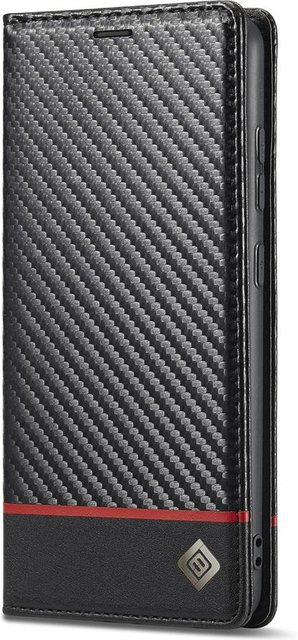 Samsung Handyhülle aus Kohlefaserleder als Brieftasche in Schwarz für Galaxy A-Serie und S-Serie - Bild 1