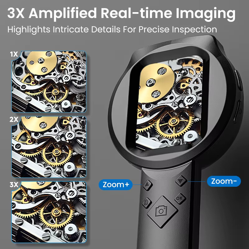 ENWOR Digitale Lupe, 2,8-Zoll-Bildschirm, 2,0 MP, 100-fache Vergrößerung, 15 LEDs, Black - Bild 4
