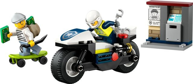 LEGO City Verfolgungsjagd mit dem Polizeimotorrad Konstruktionsspielzeug ab 4 Jahren - Bild 2
