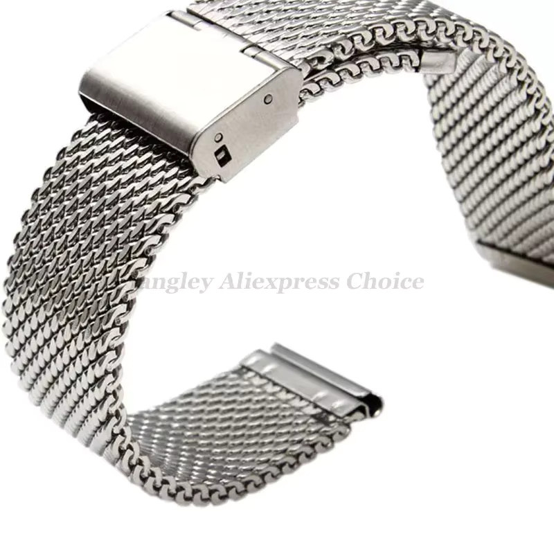 Uhrenarmband Mesh Milanese Edelstahl, Silber, Unisex - Bild 2