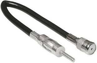 Hama Antennen-Adapter Stecker DIN auf Kupplung ISO in Schwarz - Bild 1