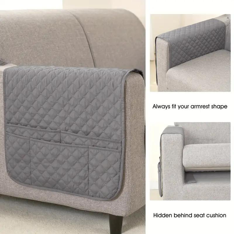 Yiran Furniture Armlehnenbezug für Sofa und Sessel mit Aufbewahrungstasche, abnehmbar und rutschfest, Breite: 50 cm, Länge: 90 cm - Bild 3